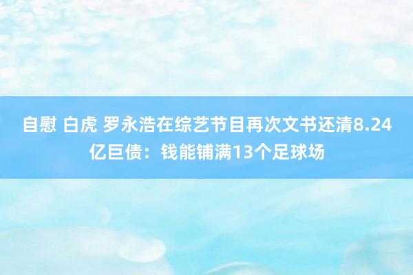 自慰 白虎 罗永浩在综艺节目再次文书还清8.24亿巨债：钱能铺满13个足球场