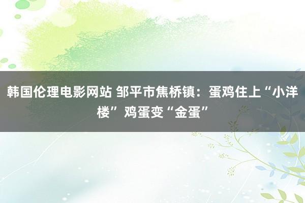 韩国伦理电影网站 邹平市焦桥镇：蛋鸡住上“小洋楼” 鸡蛋变“金蛋”