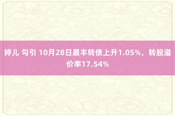 婷儿 勾引 10月28日晨丰转债上升1.05%，转股溢价率17.54%