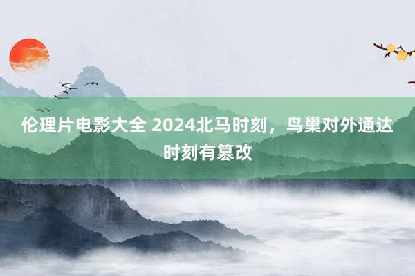 伦理片电影大全 2024北马时刻，鸟巢对外通达时刻有篡改