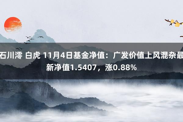 石川澪 白虎 11月4日基金净值：广发价值上风混杂最新净值1.5407，涨0.88%