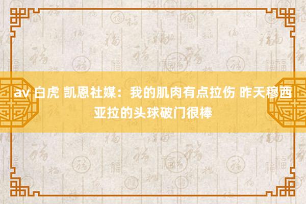 av 白虎 凯恩社媒：我的肌肉有点拉伤 昨天穆西亚拉的头球破门很棒