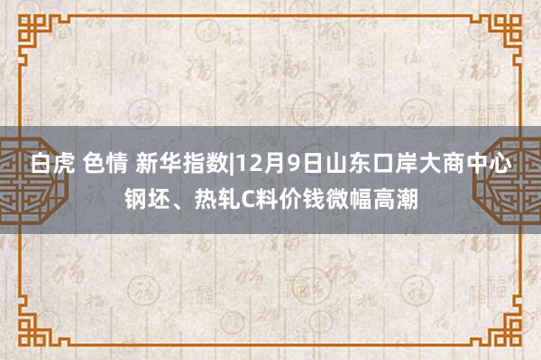 白虎 色情 新华指数|12月9日山东口岸大商中心钢坯、热轧C料价钱微幅高潮