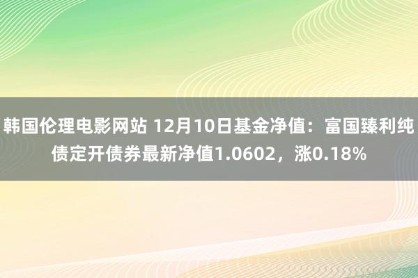 韩国伦理电影网站 12月10日基金净值：富国臻利纯债定开债券最新净值1.0602，涨0.18%