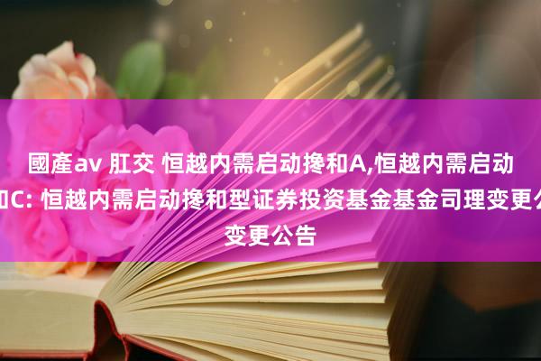 國產av 肛交 恒越内需启动搀和A，恒越内需启动搀和C: 恒越内需启动搀和型证券投资基金基金司理变更公告