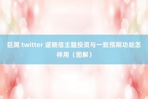 巨屌 twitter 邃晓信主题投资与一致预期功能怎样用（图解）